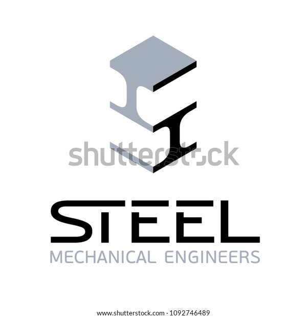 Vector Steel Mechanical Engineers Logo Design Signs Symbols
