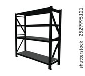 Vector steel shelf rack illustration design.