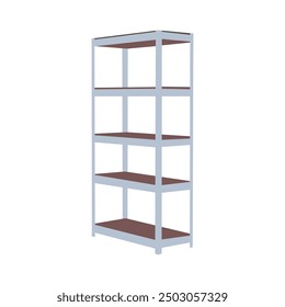 Vector steel shelf rack illustration design.