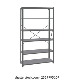 Vector steel shelf rack illustration design.