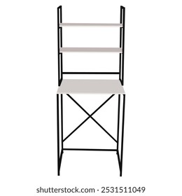 Vector steel shelf rack illustration design.