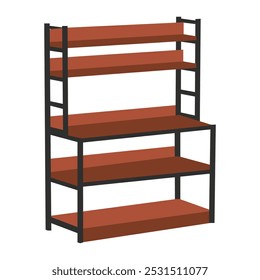 Diseño de ilustración de estante de acero al Vector.