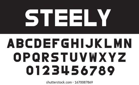 Vektorillustration von stetig modernem Schriftdesign und Alphabet.