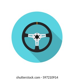 Vector steering wheel icon