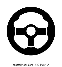 vector steering wheel illustration - driver wheel symbol, drive sign. vehicle maintenance part