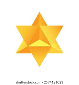 Vector Stellated Octahedron, also called Stella octangula, and Polyhedra Hexagon, geometric polyhedral compounds on a white background with a gradient for game, icon, logo, mobile, ui, web.