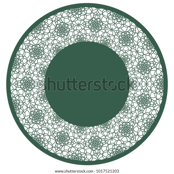 Vector Stencil\
lacy round frame with carved openwork pattern. Template for\
interior design, layouts wedding invitations, gritting cards,\
envelopes, decorative art objects etc.\
