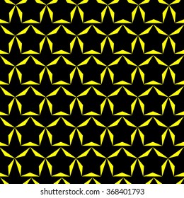 Vector stencil pattern with stars on black background. Seamless pattern can be used for wallpaper, pattern fills, web page background,surface textures.