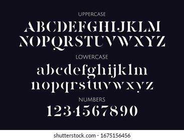 Vector Stencil Serif Minimal
Alphabet. Uppercase, Lowercase, Numbers.