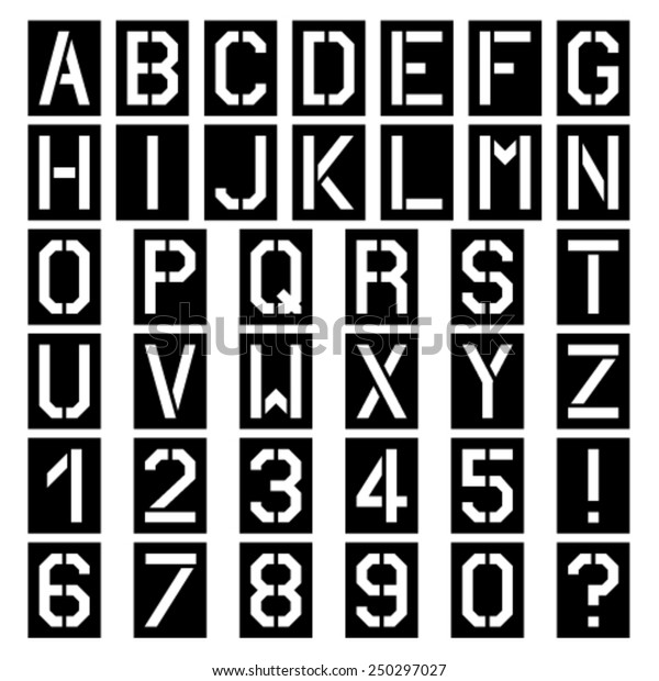 ベクターステンシルの正方形フォントのアルファベット番号 のベクター画像素材 ロイヤリティフリー ベクターステンシルの正方形フォントのアルファベット番号 のベクター画像素材 ロイヤリティフリー