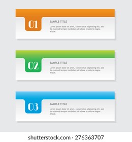 Vector Step By Step Banners