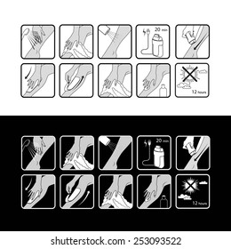 Vector Step by Step Instruction How To Do Depilation