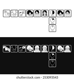 Vector Step by Step Instruction How To Use Cosmetic Mask