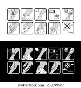Vector Step by Step Instruction How To Do Depilation