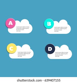 vector Step cloud option of infographics,illustration
