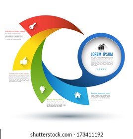 Vector Step With Icons / Can Use For Infographic / Loop Business Report Or Plan / Modern Template / Education Template / Business Brochure / Business Concept.