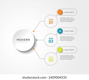 Vector step infographic business  template background