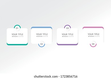 Vector step Infographic chart design with icons and 4 options or steps,flat design of business icon.