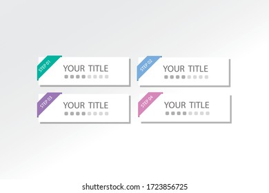 Paso del vector Diseño gráfico gráfico con iconos y 4 opciones o pasos,diseño plano de icono de negocio.