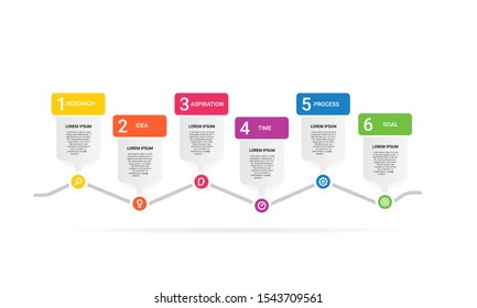 vector step Infographic stack chart design with icons and 6 options or steps. for business concept. Can be used for presentations banner, workflow layout, process diagram, flow chart,