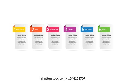 vector step Infographic stack chart design with icons and 6 options or steps. for business concept. Can be used for presentations banner, workflow layout, process diagram, flow chart