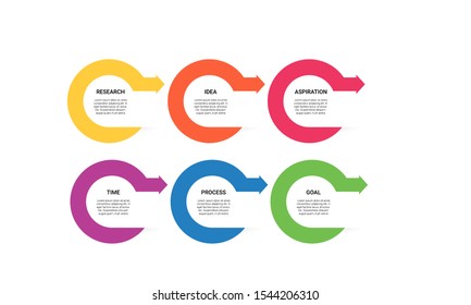vector step Infographic stack chart design with icons and 6 options or steps. for business concept. Can be used for presentations banner, workflow layout, process diagram, flow chart