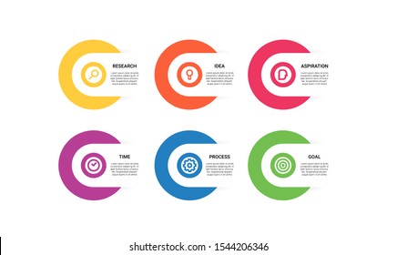 vector step Infographic stack chart design with icons and 6 options or steps. for business concept. Can be used for presentations banner, workflow layout, process diagram, flow chart