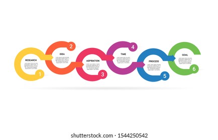 vector step Infographic stack chart design with icons and 6 options or steps. for business concept. Can be used for presentations banner, workflow layout, process diagram, flow chart