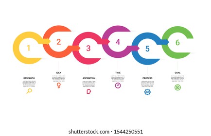 vector step Infographic stack chart design with icons and 6 options or steps. for business concept. Can be used for presentations banner, workflow layout, process diagram, flow chart
