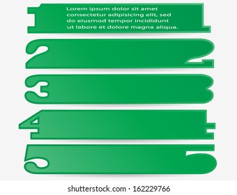 Vector step options banners 