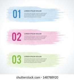 Vector step options banners and numbers design template for web site. Vector illustration. 