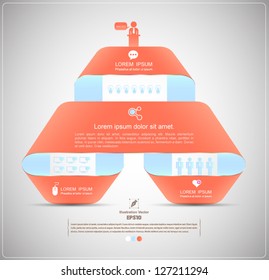 Vector  step to success color pastel / loop business report or plan / modern template / education template / business brochure