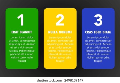 Vector steps color icons with place for your