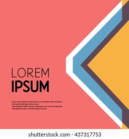 Vector stereotype illustration. Open or left angle bracket icon. Business card. Less than sign