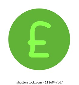 vector sterling money illustration isolated, investment business finance icon