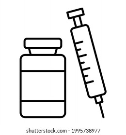 Vector Steroids Outline Icon Design
