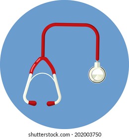 Vector Stethoscope  flat icon