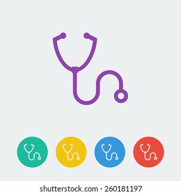 Vector stethoscope icon. File format eps 10