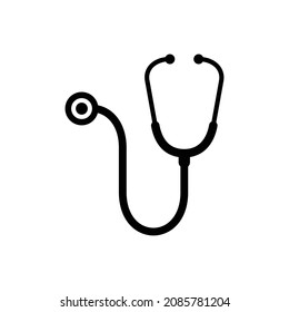 vector stethoscope icon in flat style