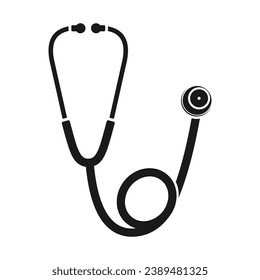 vector stethoscope icon. health check symbol. vector icon design isolated on white background.