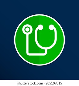 Vector of stethoscope icon on isolated background.