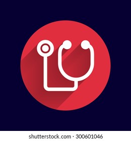 Vector of stethoscope icon on isolated background.