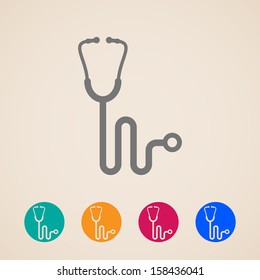 vector stethoscope icons 