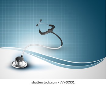 vector stethoscope illustration with space for your text