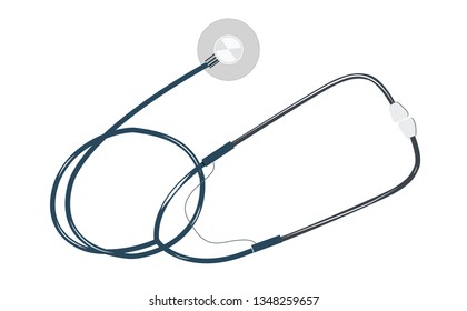 Vector stethoscope - medical equipment for doctors, icon