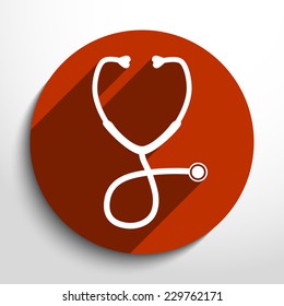 Vector stethoscope web icon.Eps10. 