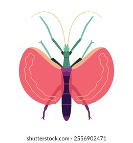 Vector Stick Bug Insect Cartoon Illustration Isolated