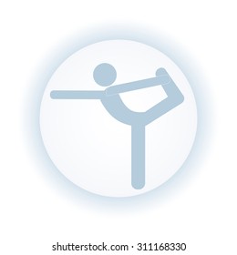 vector stick man yoga pose. Shiva pose.