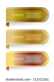 Vector sticker with arrow / label design for text