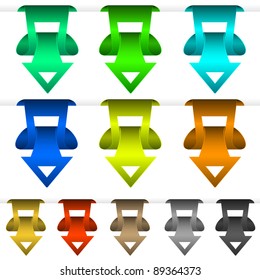 vector sticker arrow set for your design